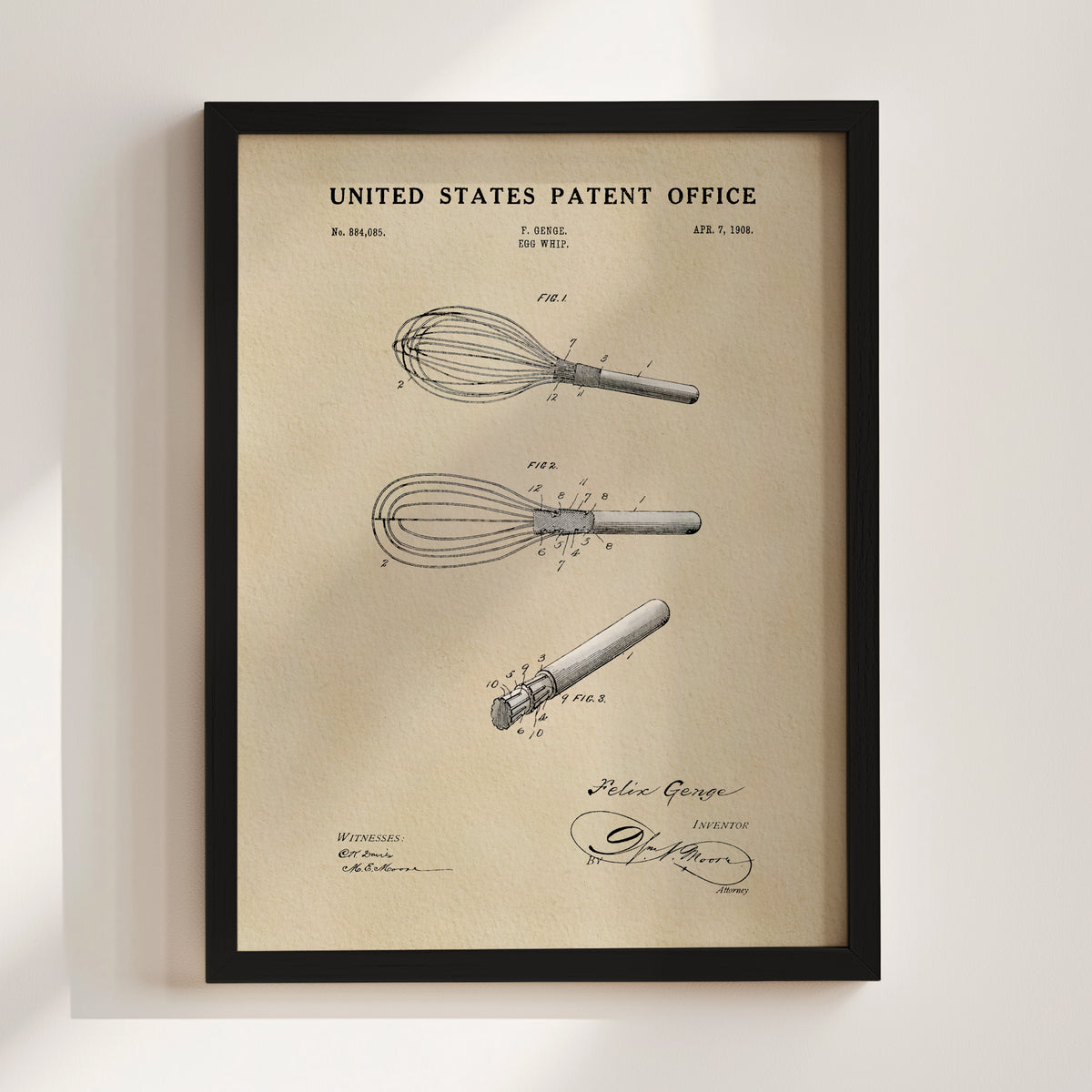 Egg Whip (1908) patent art print