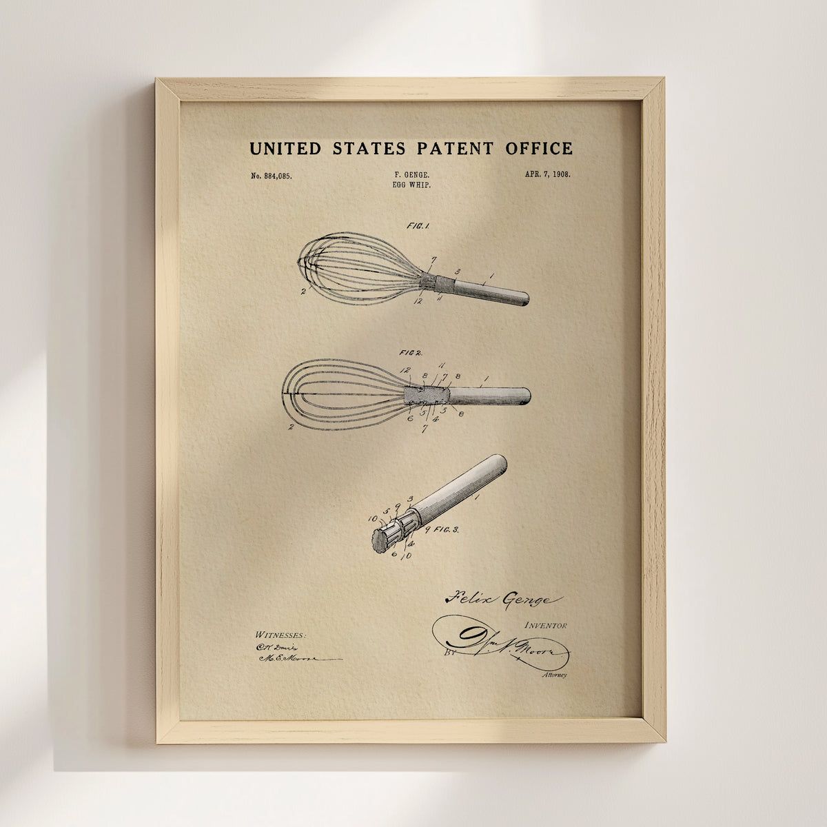Egg Whip (1908) patent art print