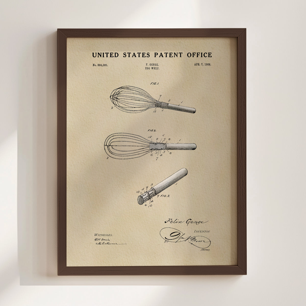 Egg Whip (1908) patent art print