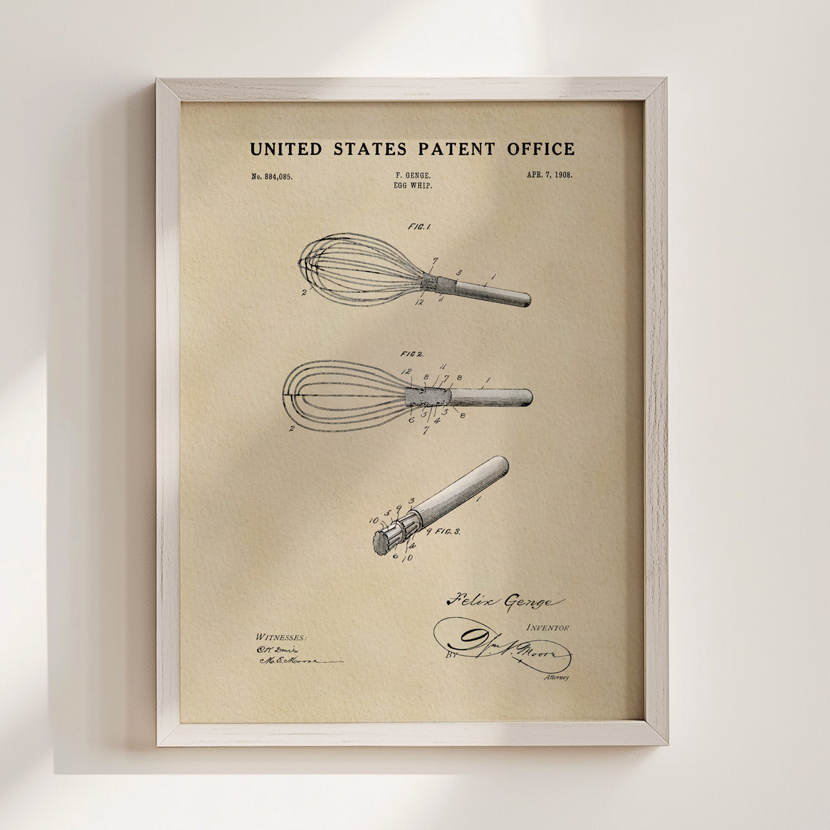 Egg Whip (1908) patent art print