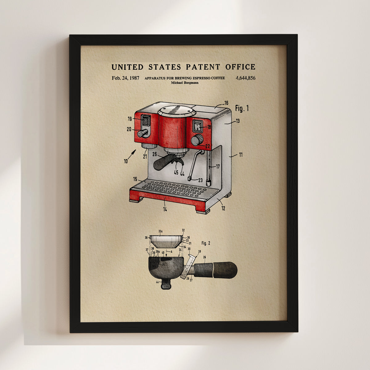Espresso Machine (1987) patent art print