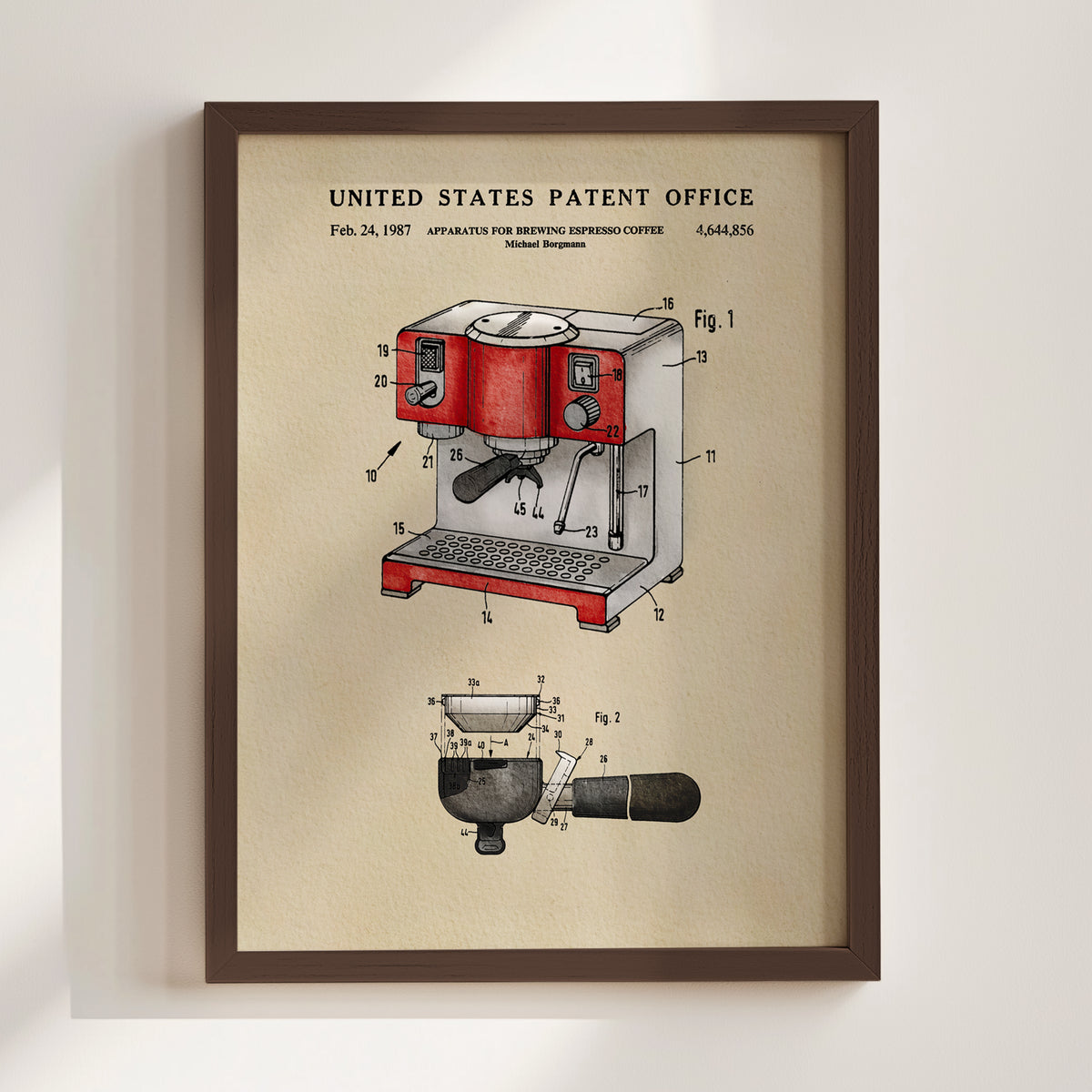 Espresso Machine (1987) patent art print