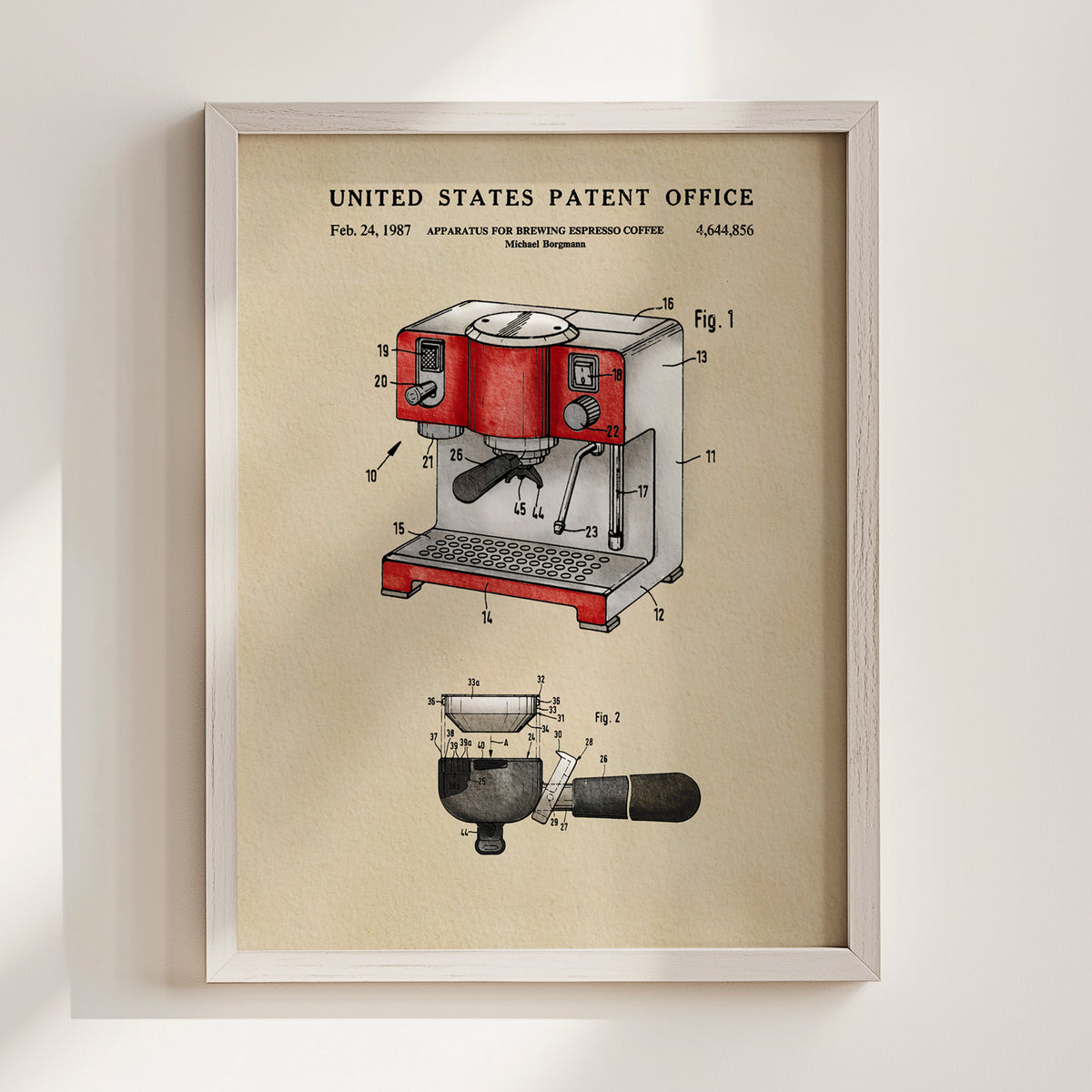Espresso Machine (1987) patent art print
