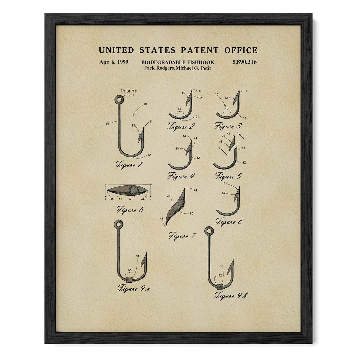 Fish Hooks (1999) patent art print