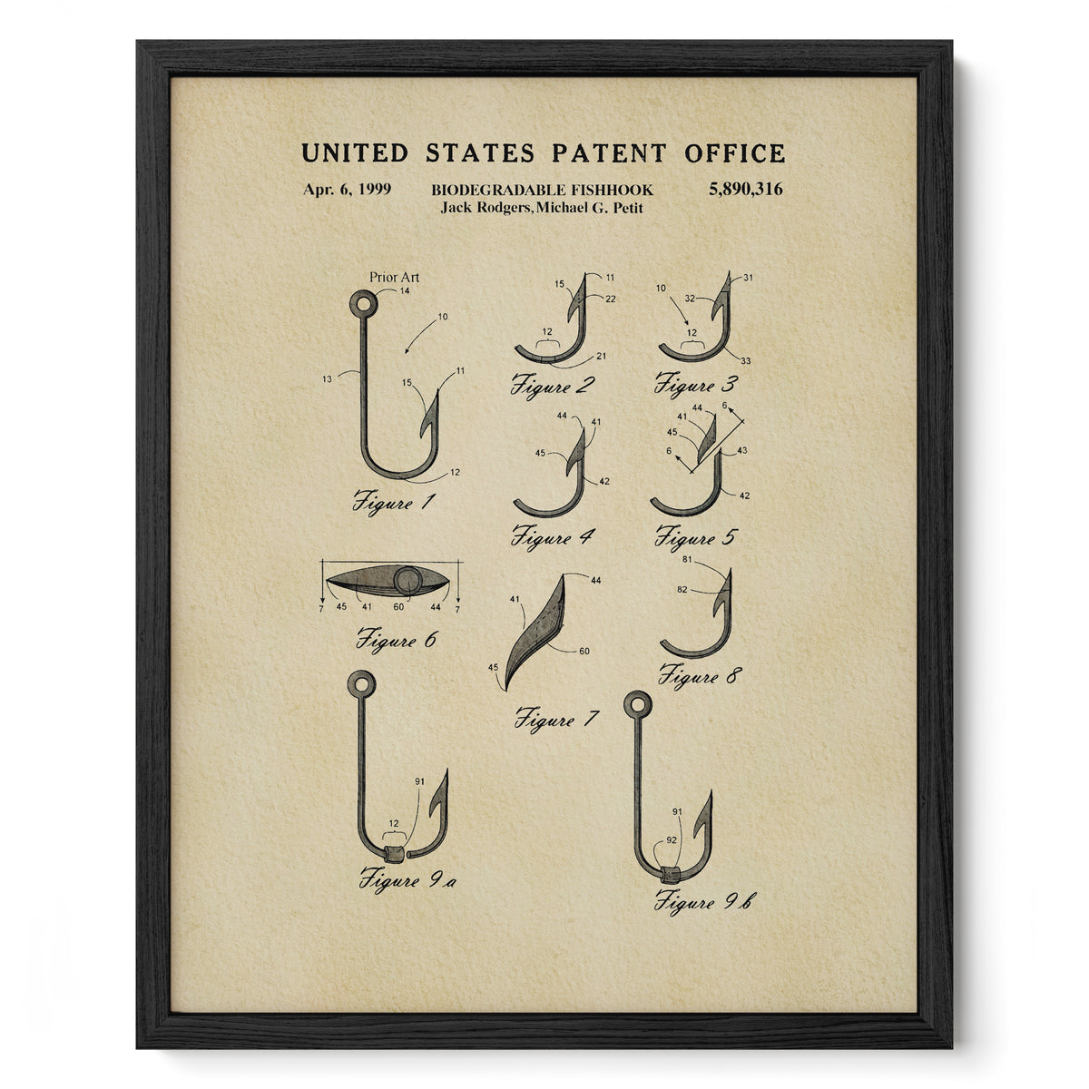 Fish Hooks (1999) patent art print