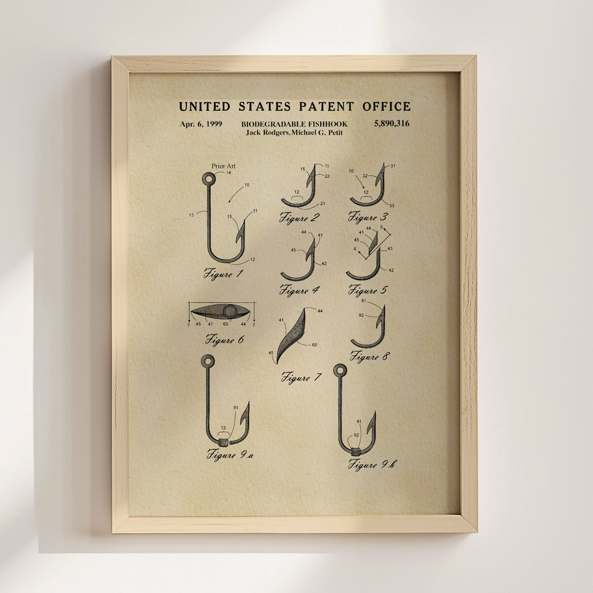Fish Hooks (1999) patent art print
