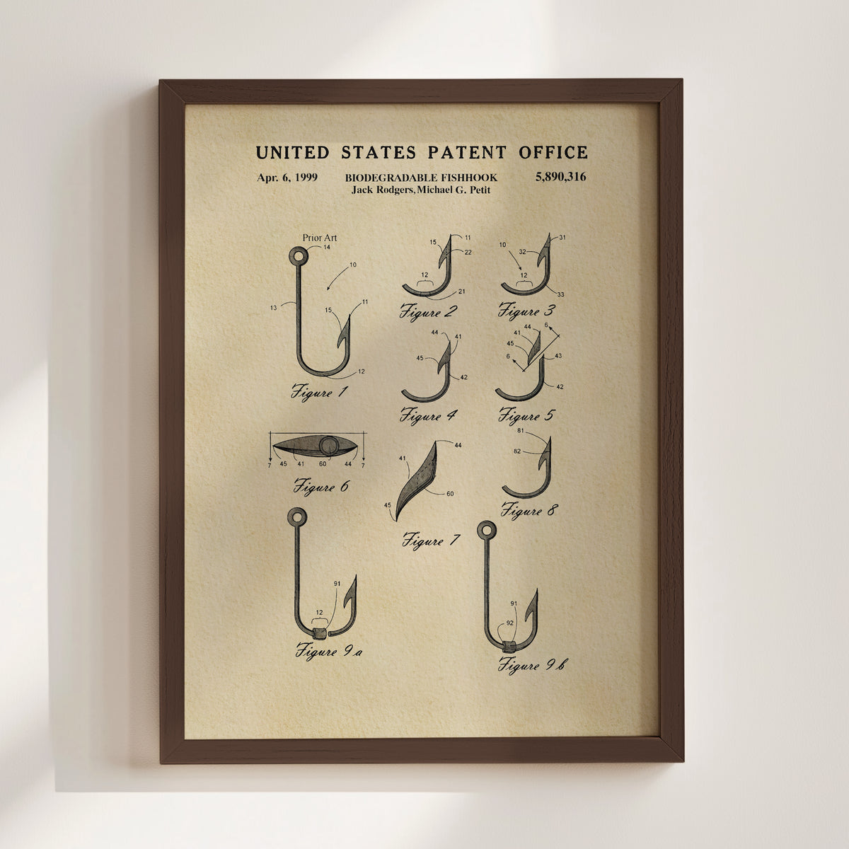 Fish Hooks (1999) patent art print