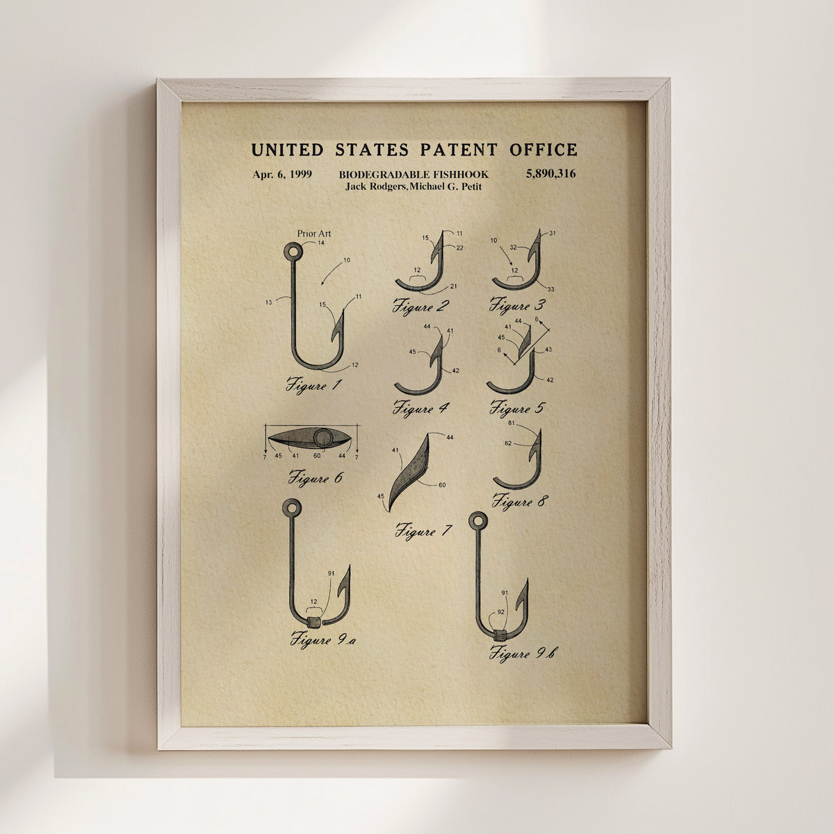 Fish Hooks (1999) patent art print