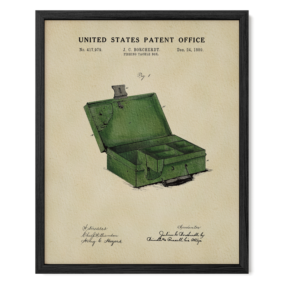 Fishing Tackle Box (1889) patent art print