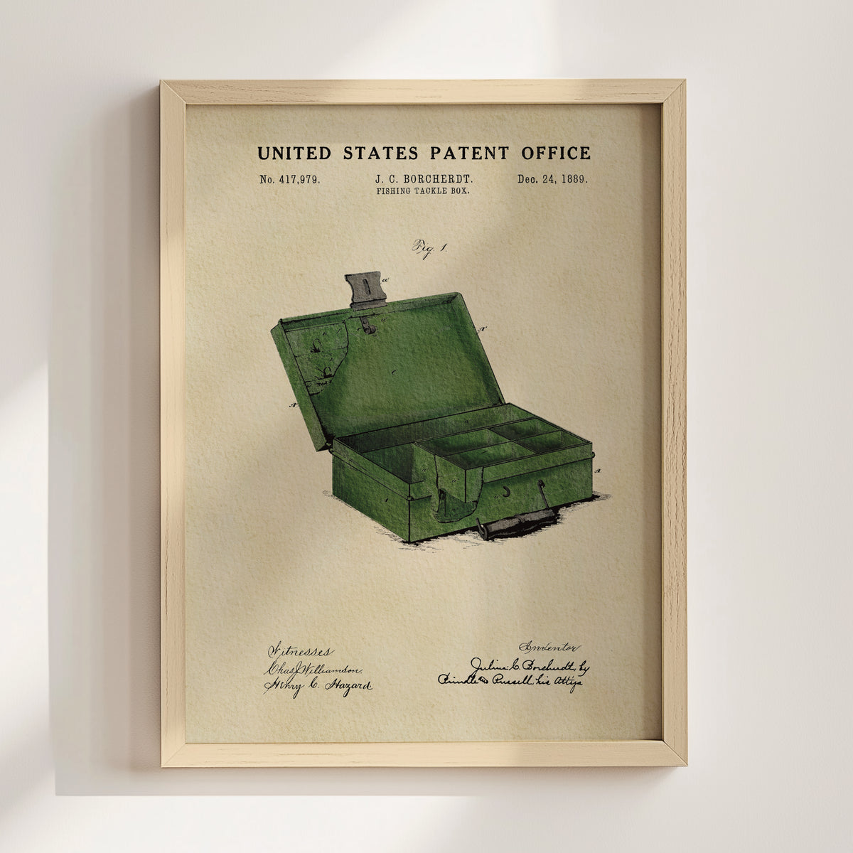 Fishing Tackle Box (1889) patent art print