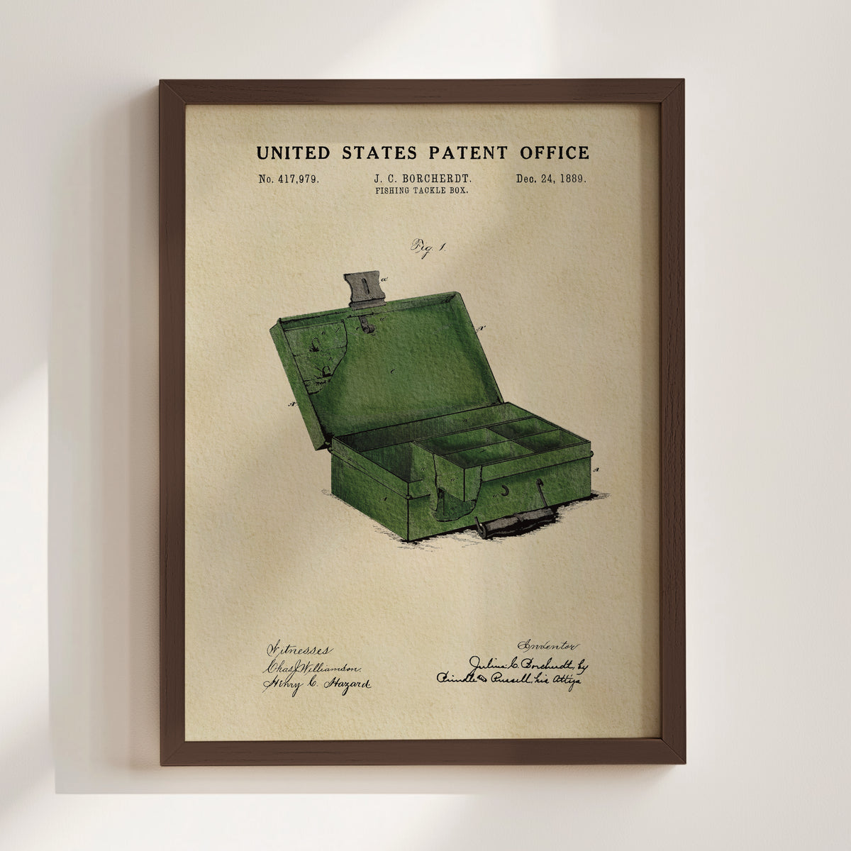 Fishing Tackle Box (1889) patent art print
