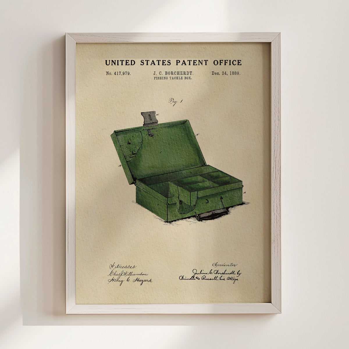 Fishing Tackle Box (1889) patent art print