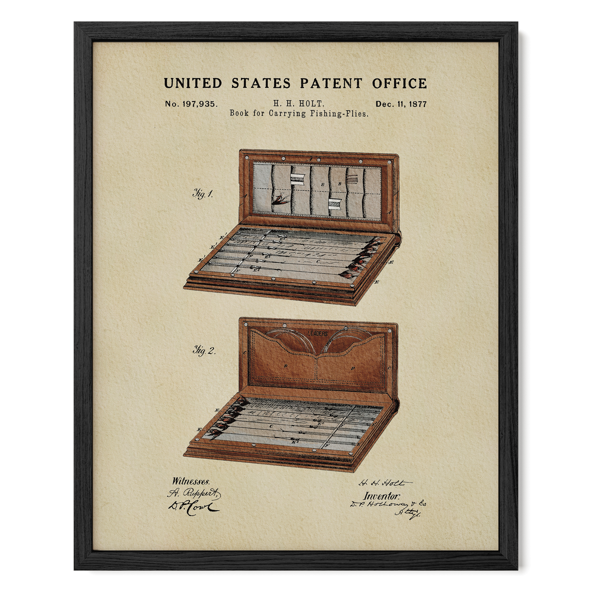 Fly Fishing Book (1877) patent art print