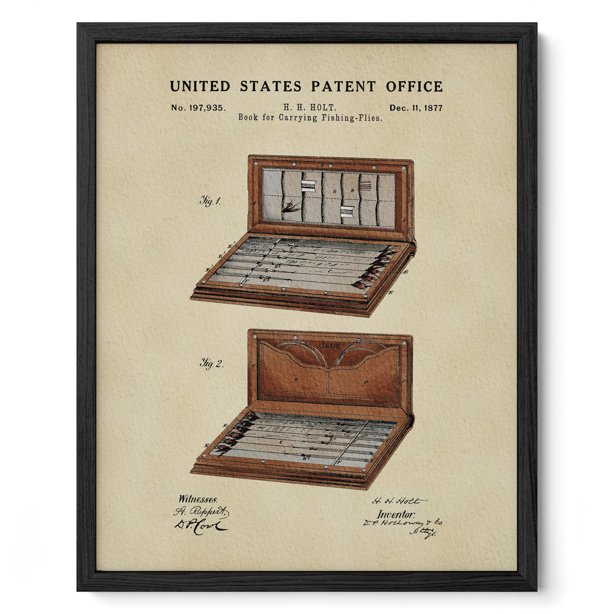 Fly Fishing Book (1877) patent art print