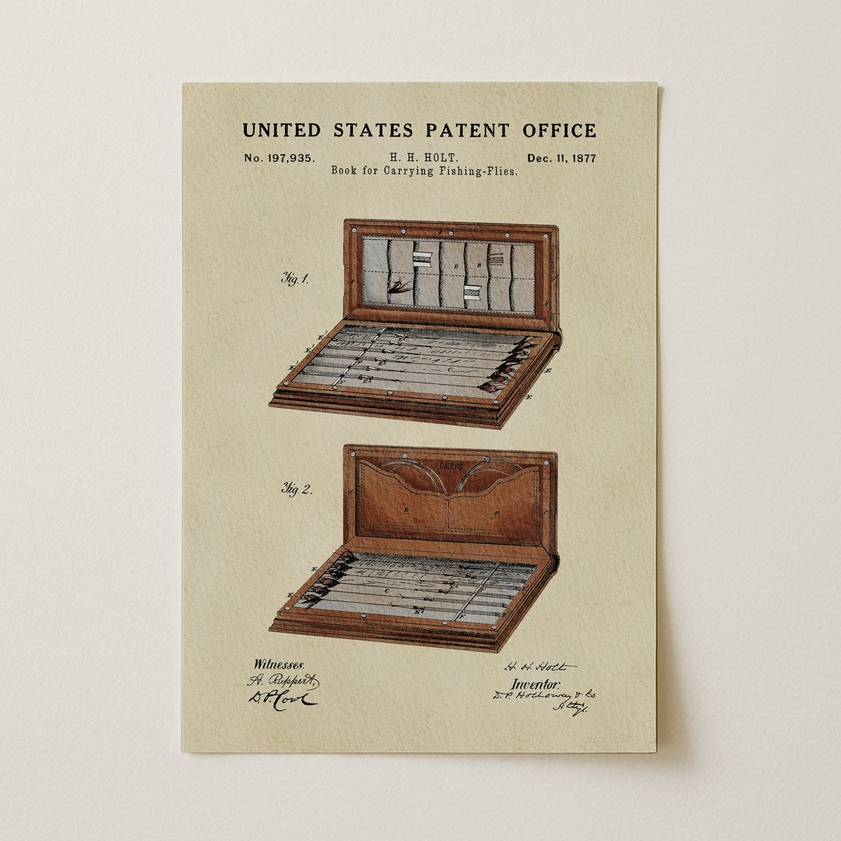 Fly Fishing Book (1877) patent art print