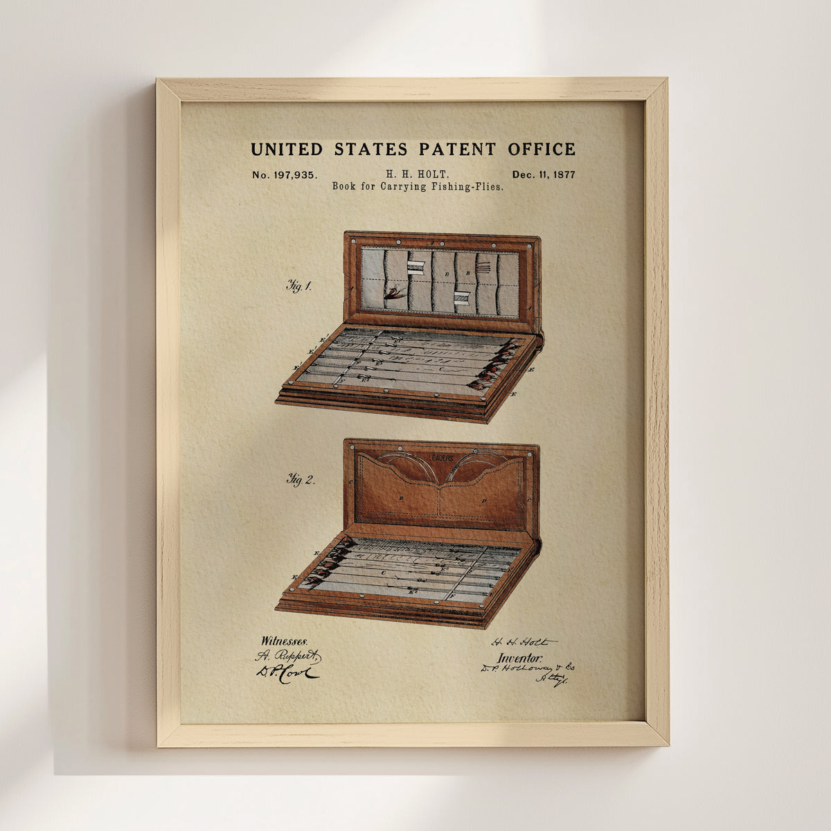 Fly Fishing Book (1877) patent art print