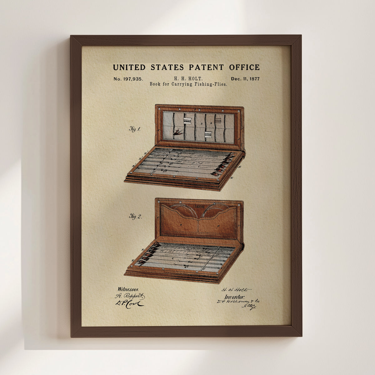 Fly Fishing Book (1877) patent art print