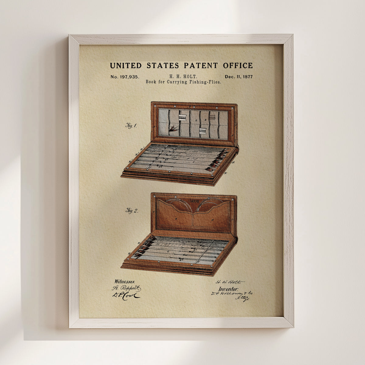 Fly Fishing Book (1877) patent art print