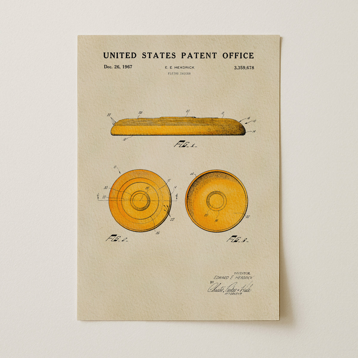 Disc (1967) patent art print