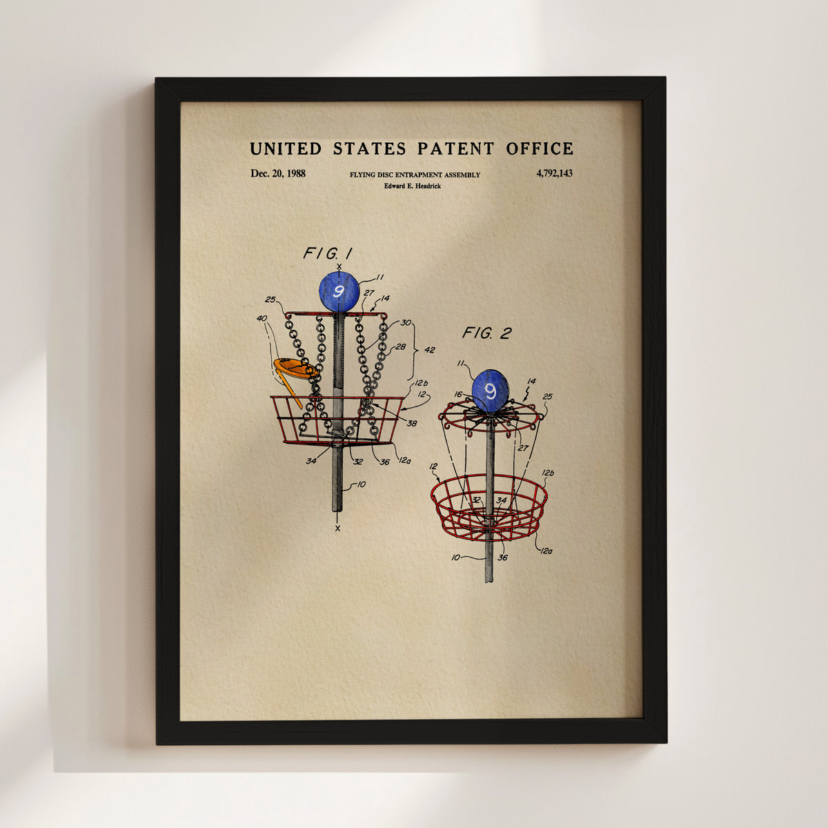 Disc Golf Hole (1988) patent art print