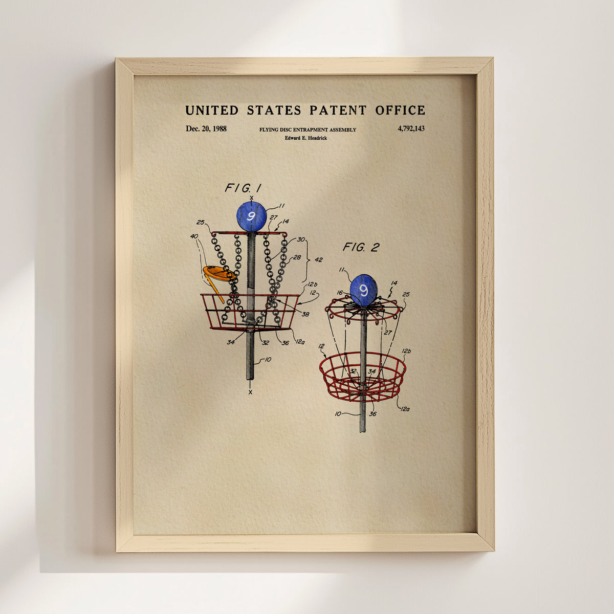 Disc Golf Hole (1988) patent art print