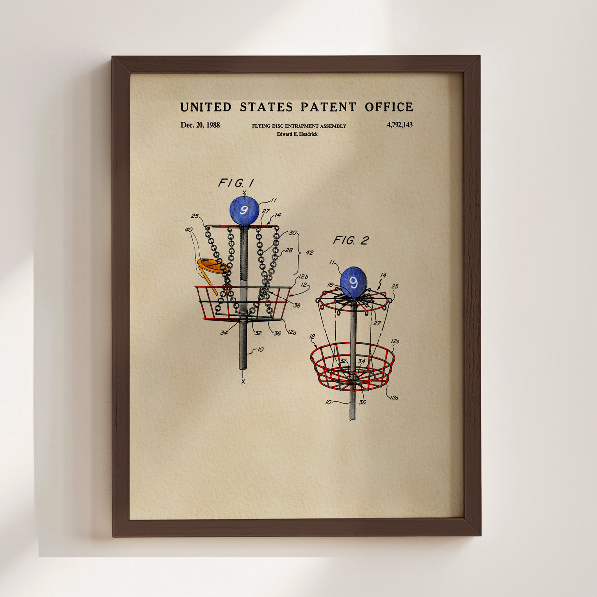 Disc Golf Hole (1988) patent art print