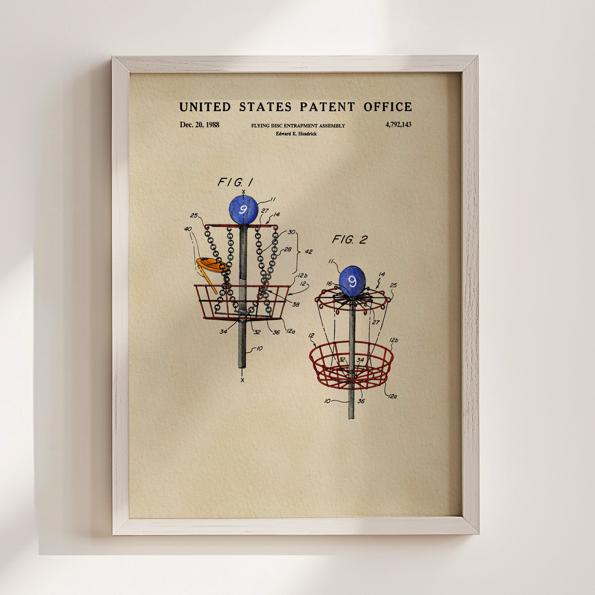 Disc Golf Hole (1988) patent art print