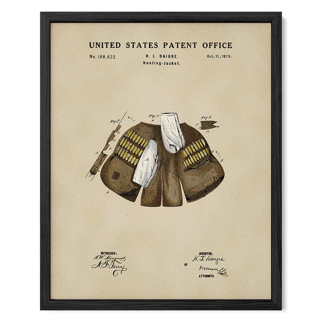Hunting Jacket (1875) patent art print