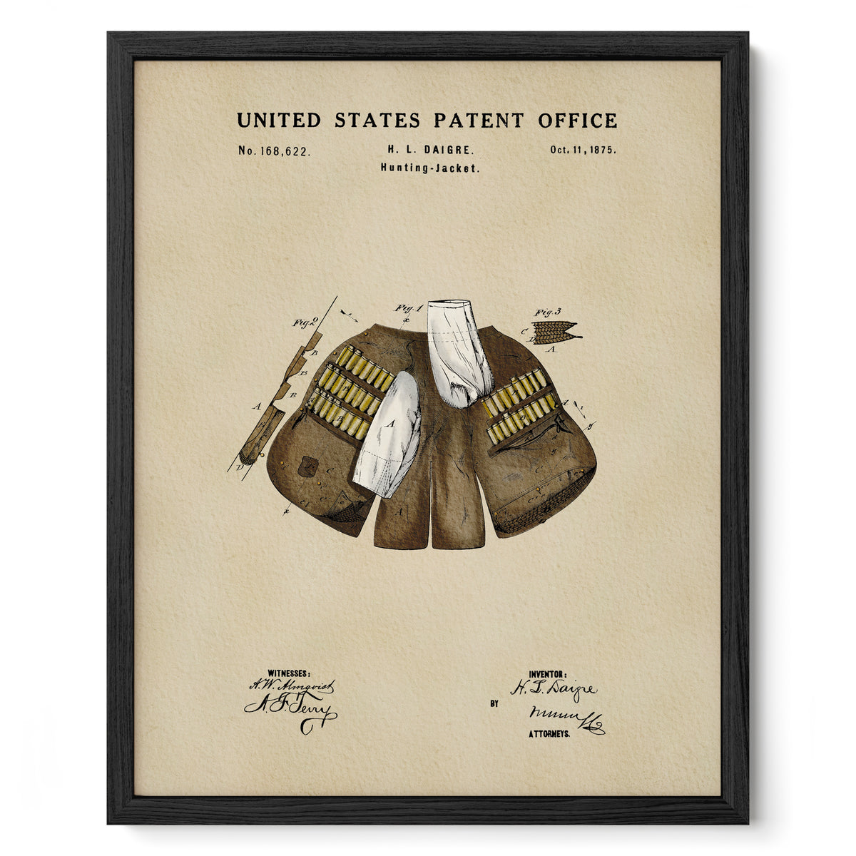 Hunting Jacket (1875) patent art print