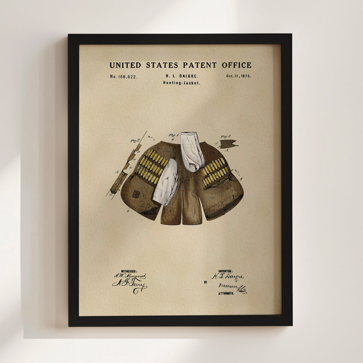 Hunting Jacket (1875) patent art print