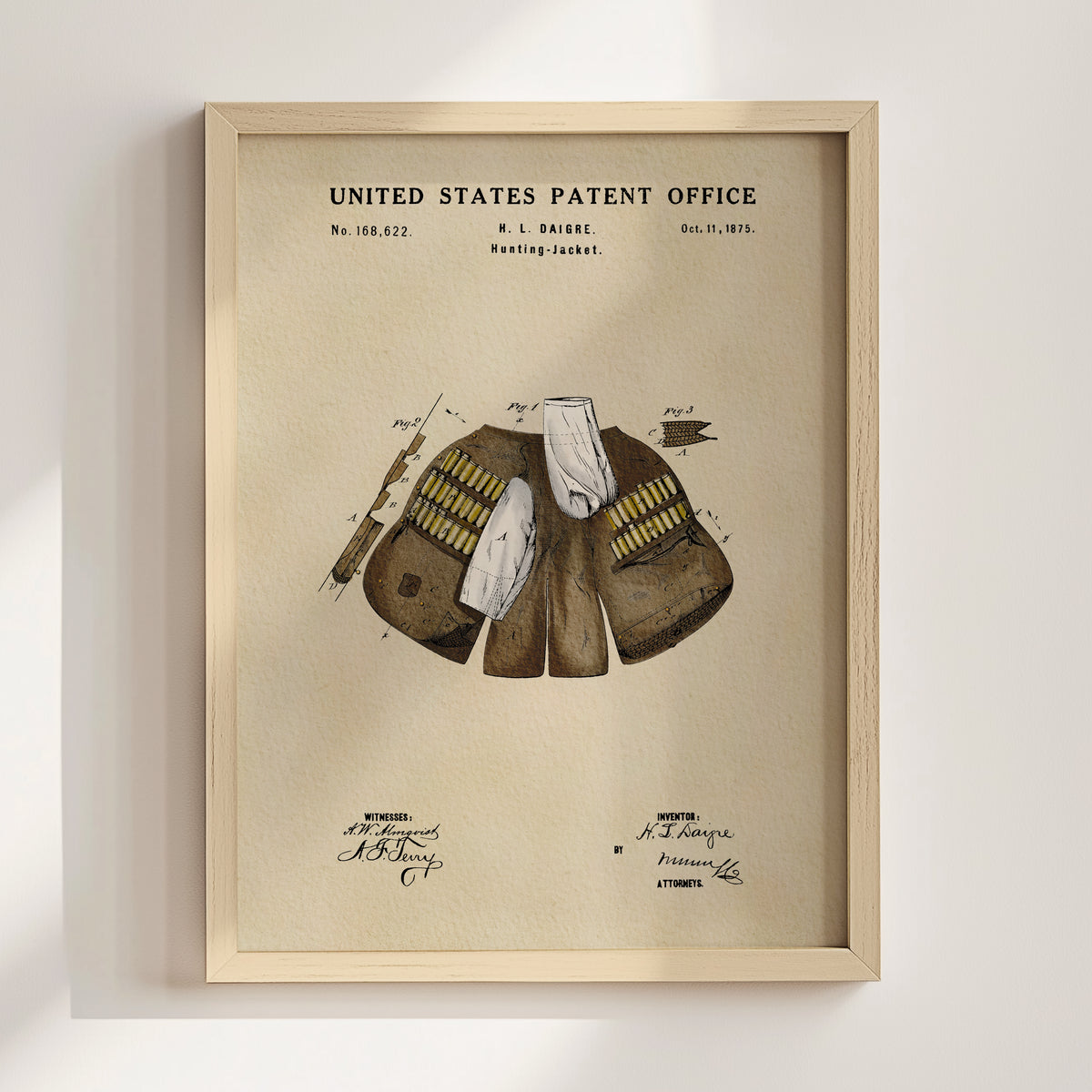 Hunting Jacket (1875) patent art print