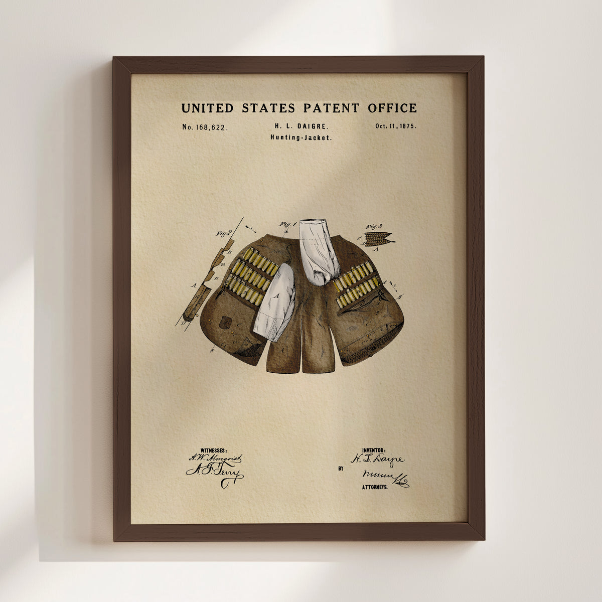 Hunting Jacket (1875) patent art print
