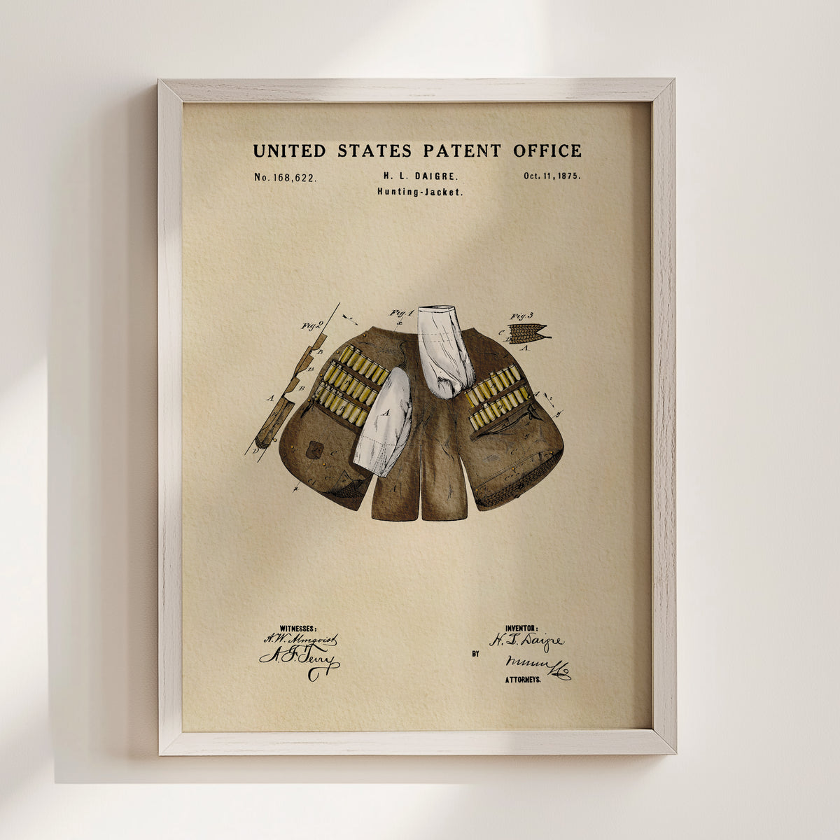 Hunting Jacket (1875) patent art print