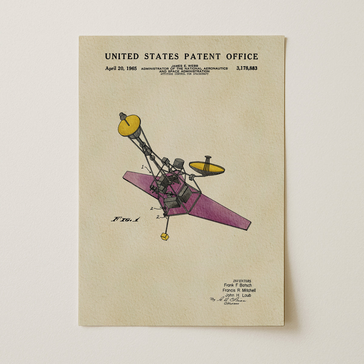 James Webb Space Telescope (1961) patent art print