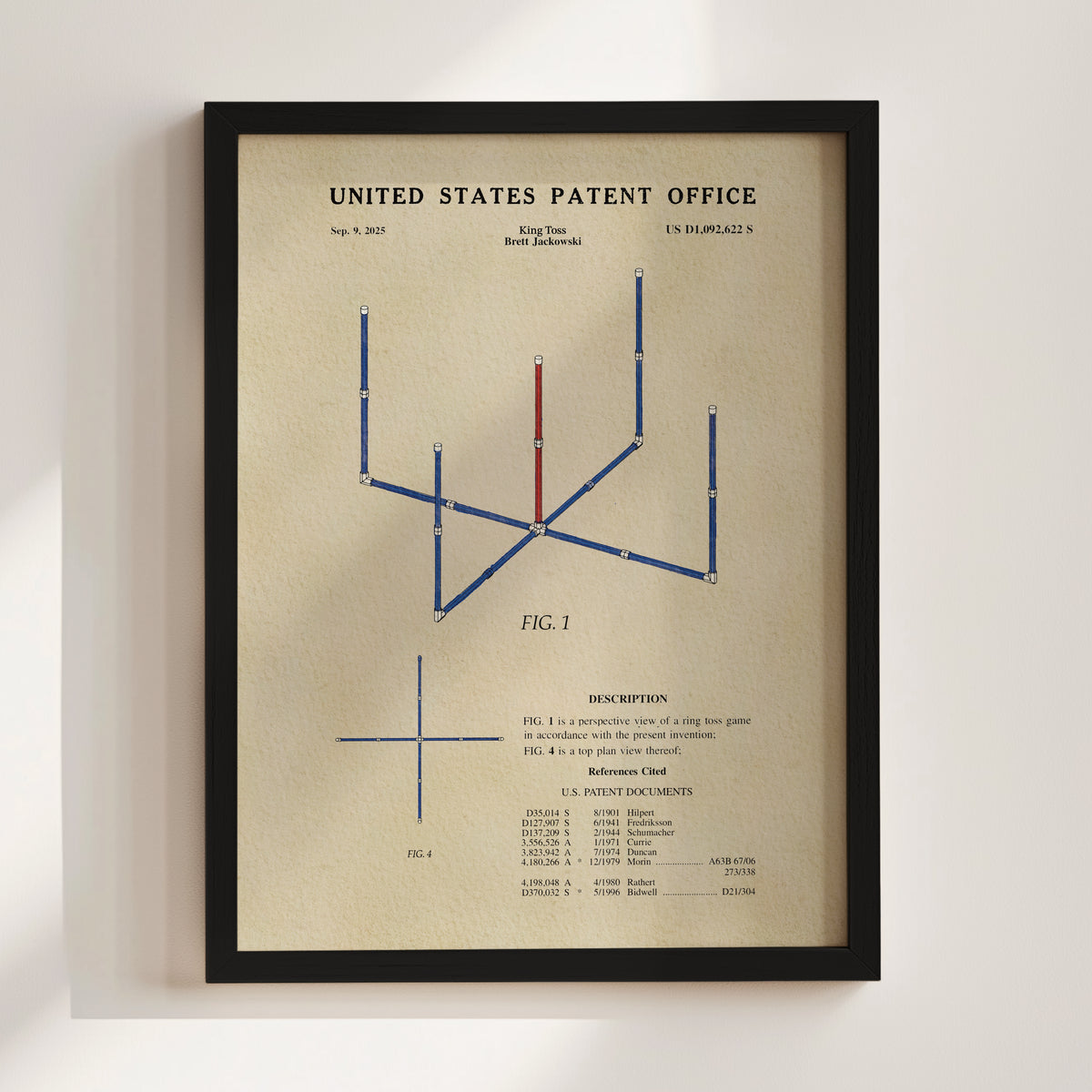 King Toss (2025) patent art print