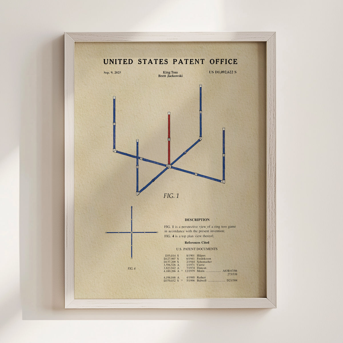 King Toss (2025) patent art print