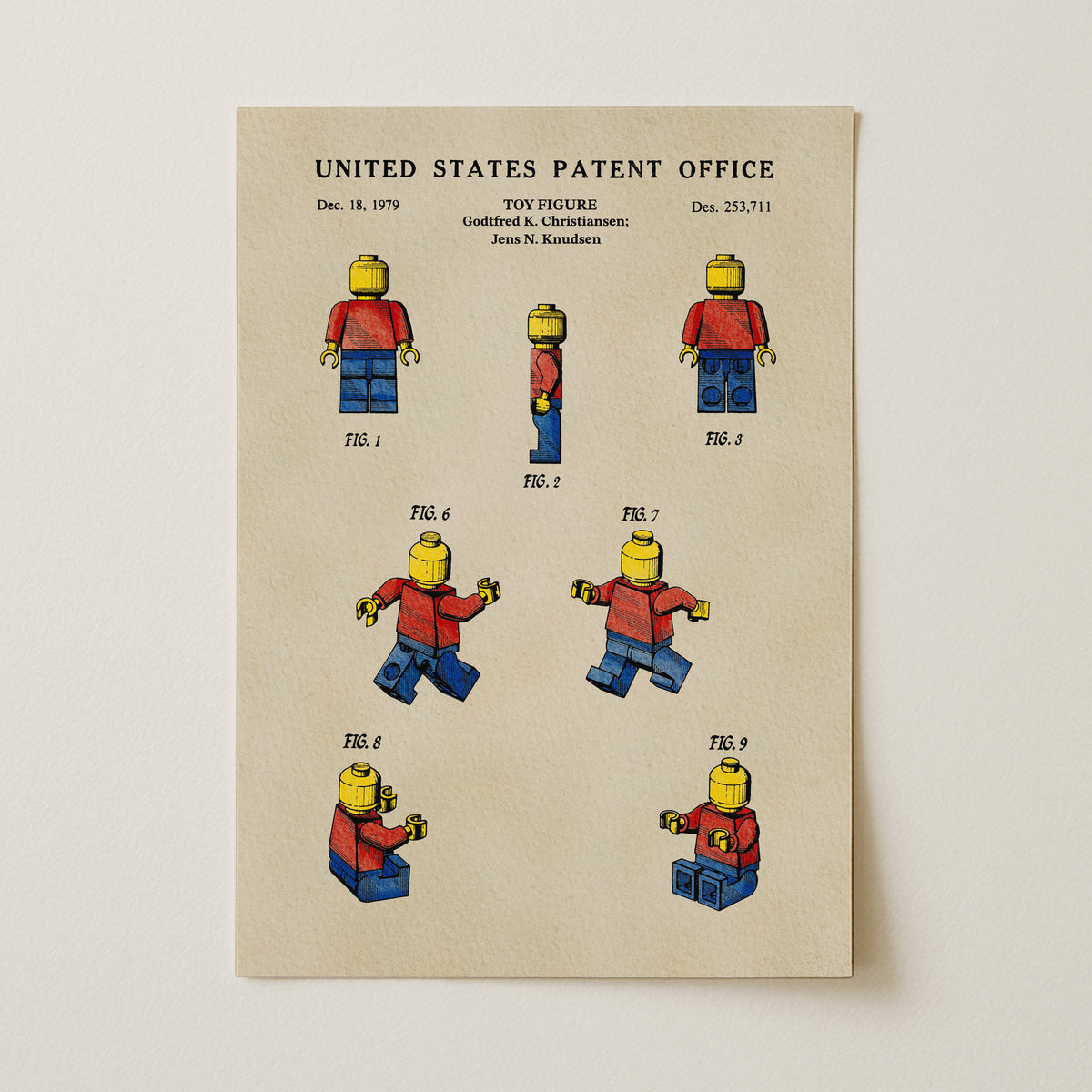 Block Toy Person (1979) patent art print