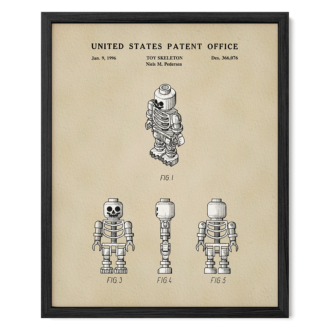 Mini Block Skeleton Figure (1996) patent art print