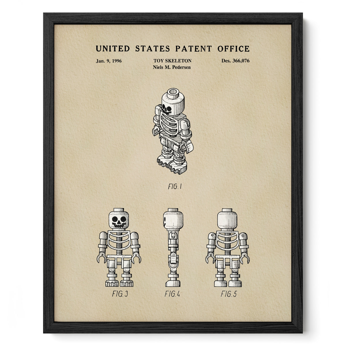 Mini Block Skeleton Figure (1996) patent art print