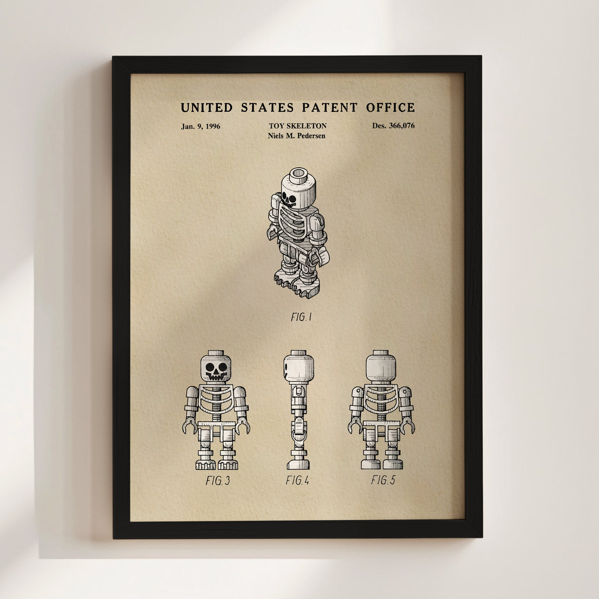 Mini Block Skeleton Figure (1996) patent art print