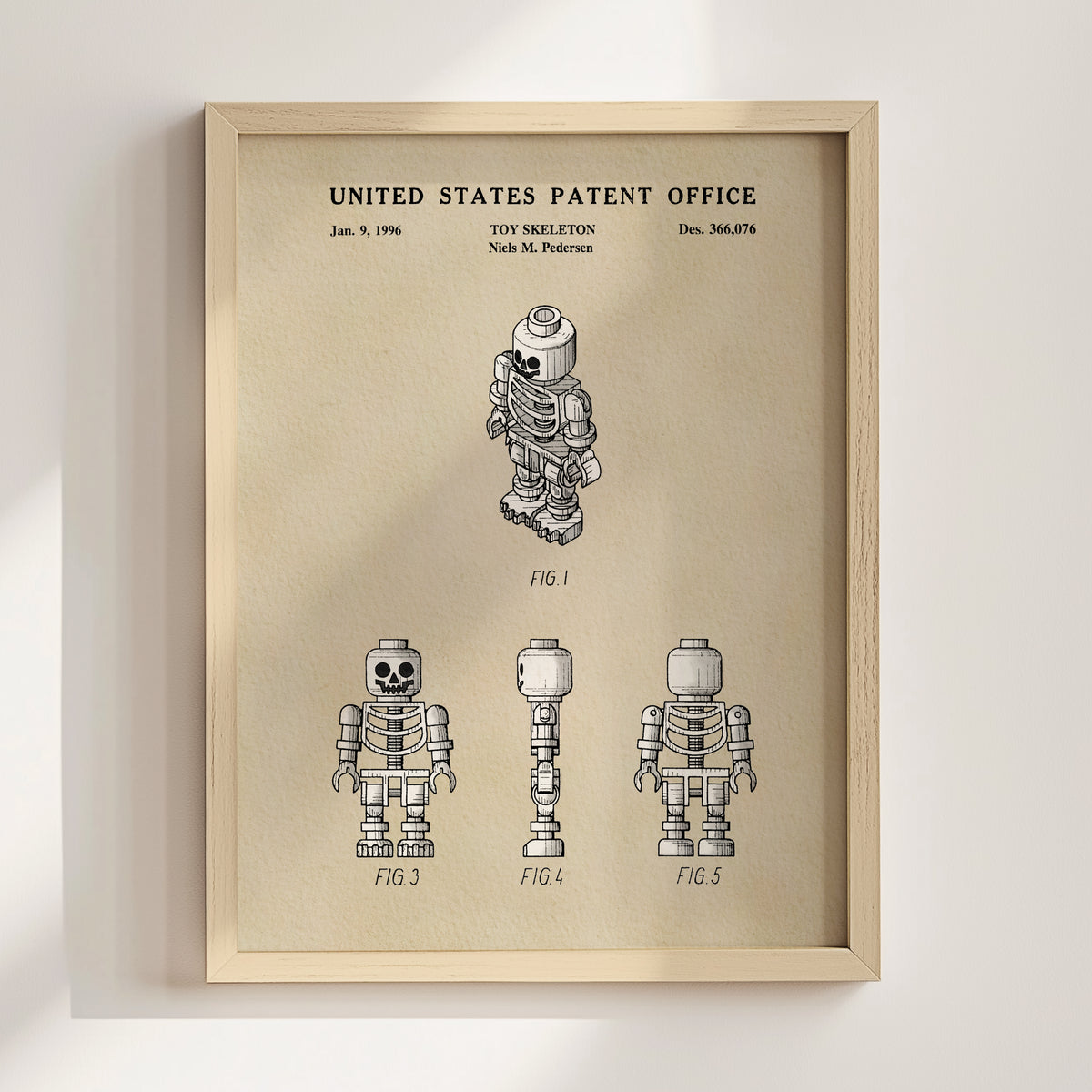 Mini Block Skeleton Figure (1996) patent art print