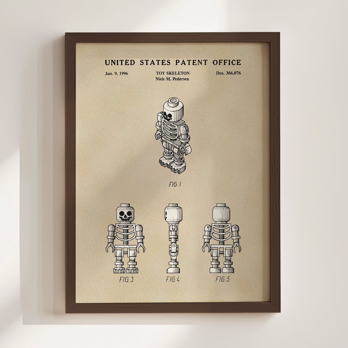 Mini Block Skeleton Figure (1996) patent art print