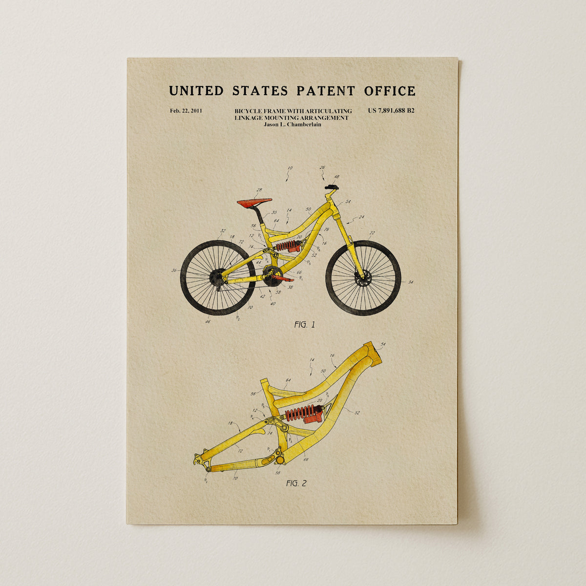 Mountain Bike (2011) patent art print