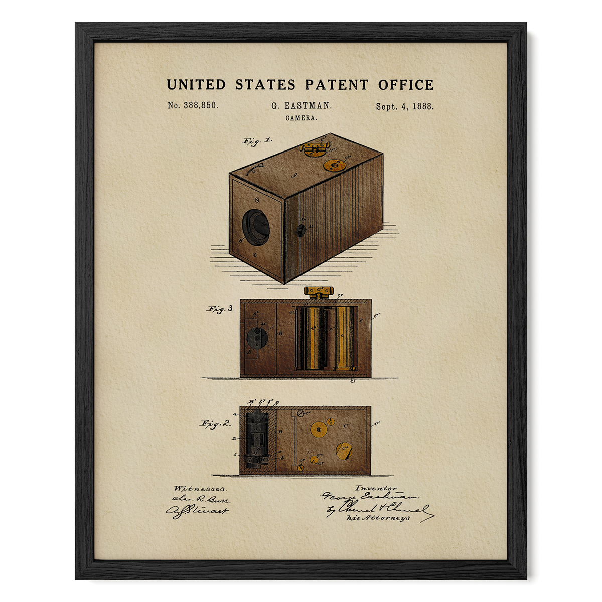 Original Box Camera (1888) patent art print