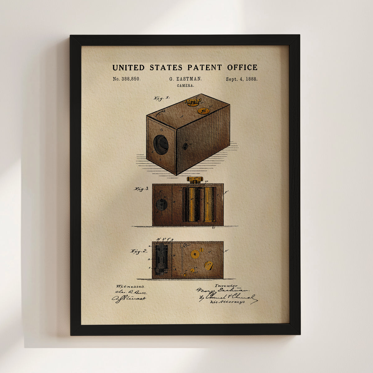 Original Box Camera (1888) patent art print