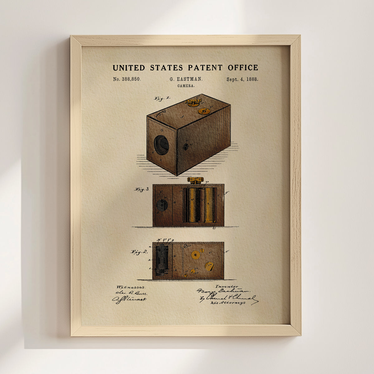 Original Box Camera (1888) patent art print