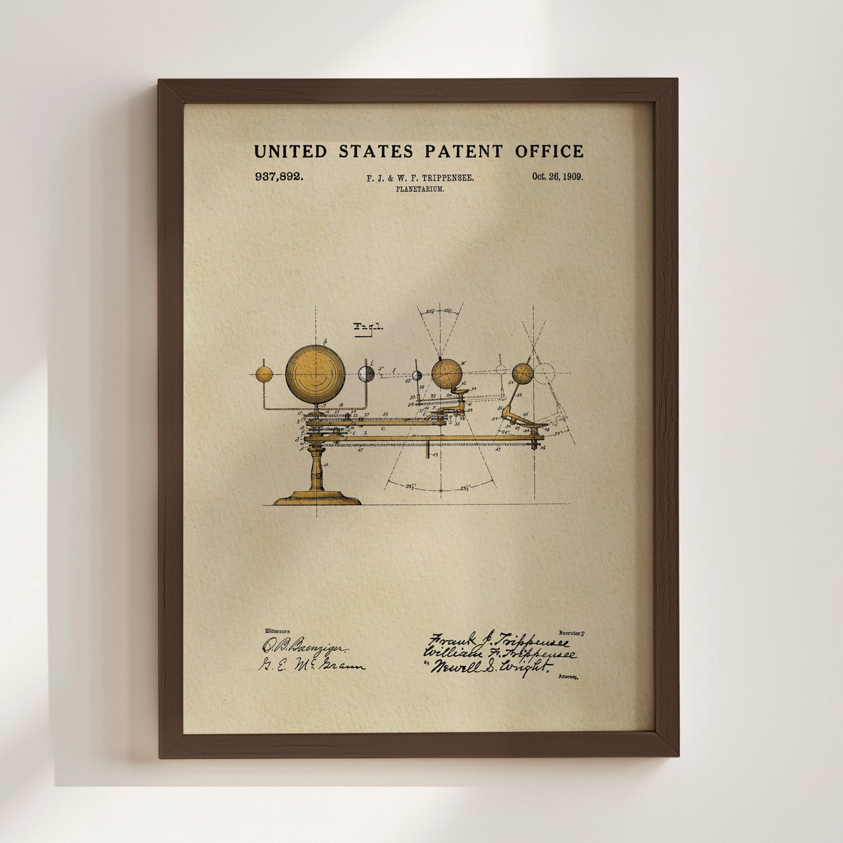 Planetarium (1909) patent art print