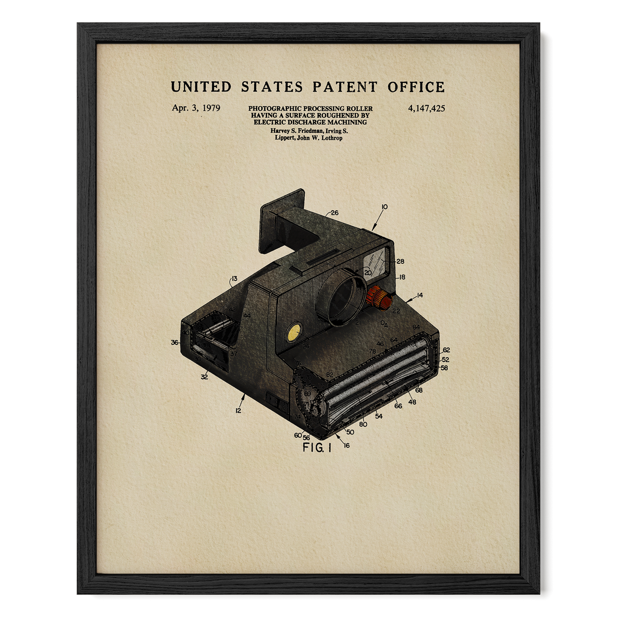 Instant Film Camera (1979) patent art print