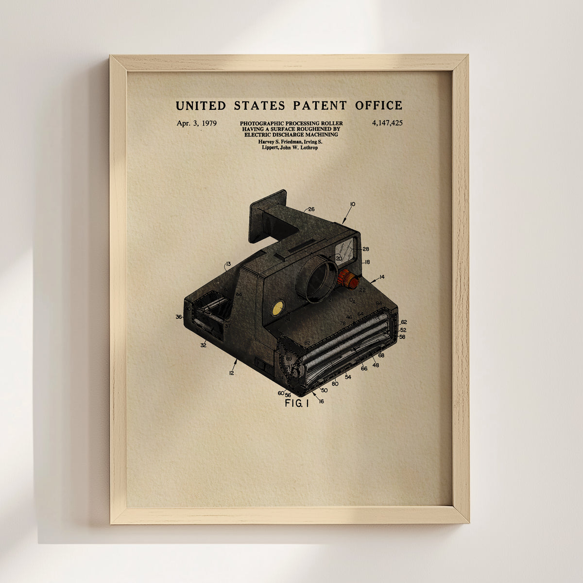 Instant Film Camera (1979) patent art print