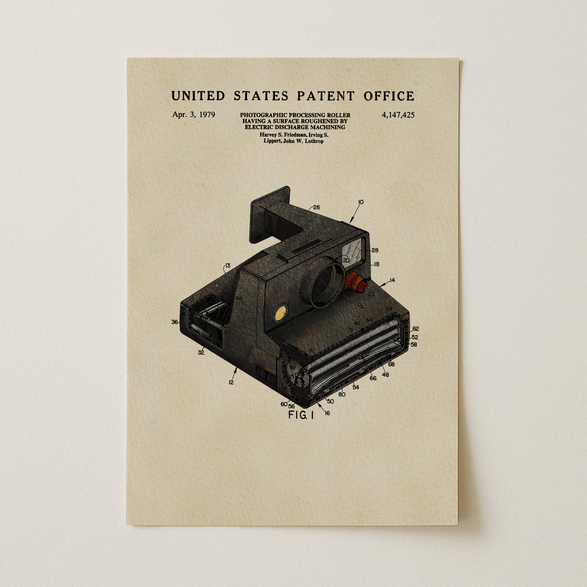 Instant Film Camera (1979) patent art print